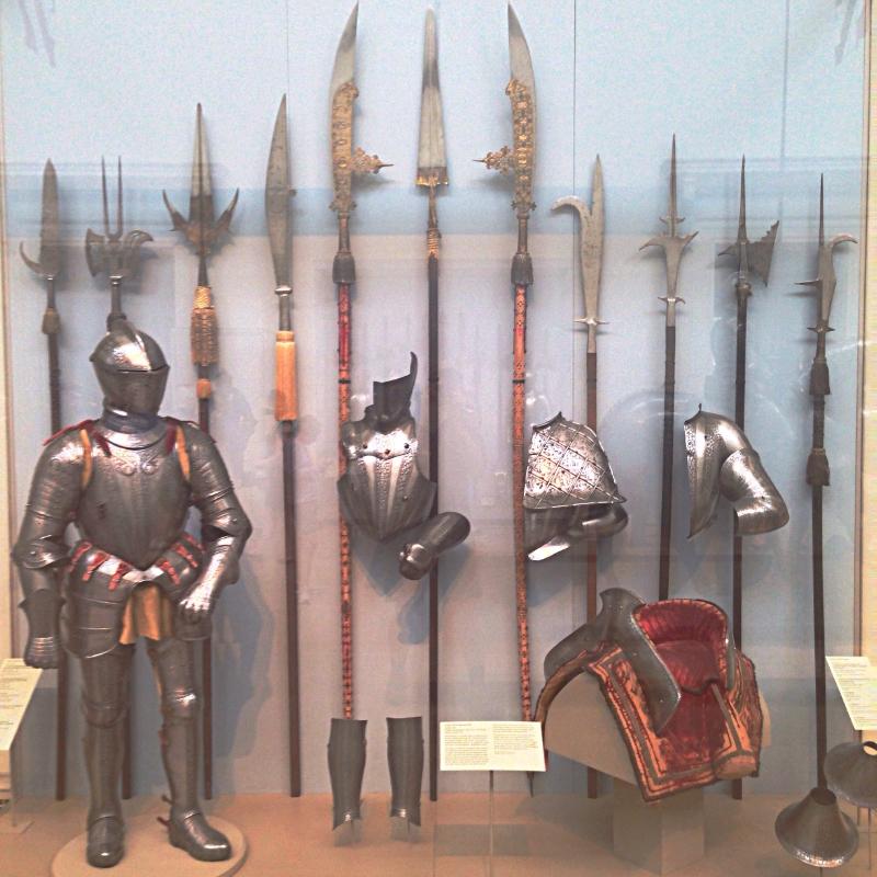 Pole arms and armor from the Arms and Armor exhibit