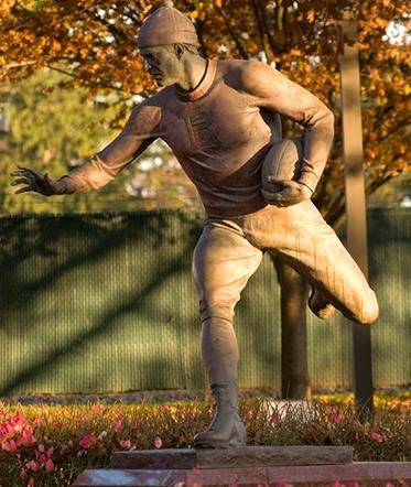 The First Football Game Monument at High Point Solutions Stadium (photo from Rutgers University website)